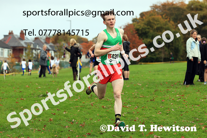 Mens under-17s, 2024 Northern Cross Country Relays, Graves Park, Sheffield.   Photo: David T. Hewitson/Sports for All Pics